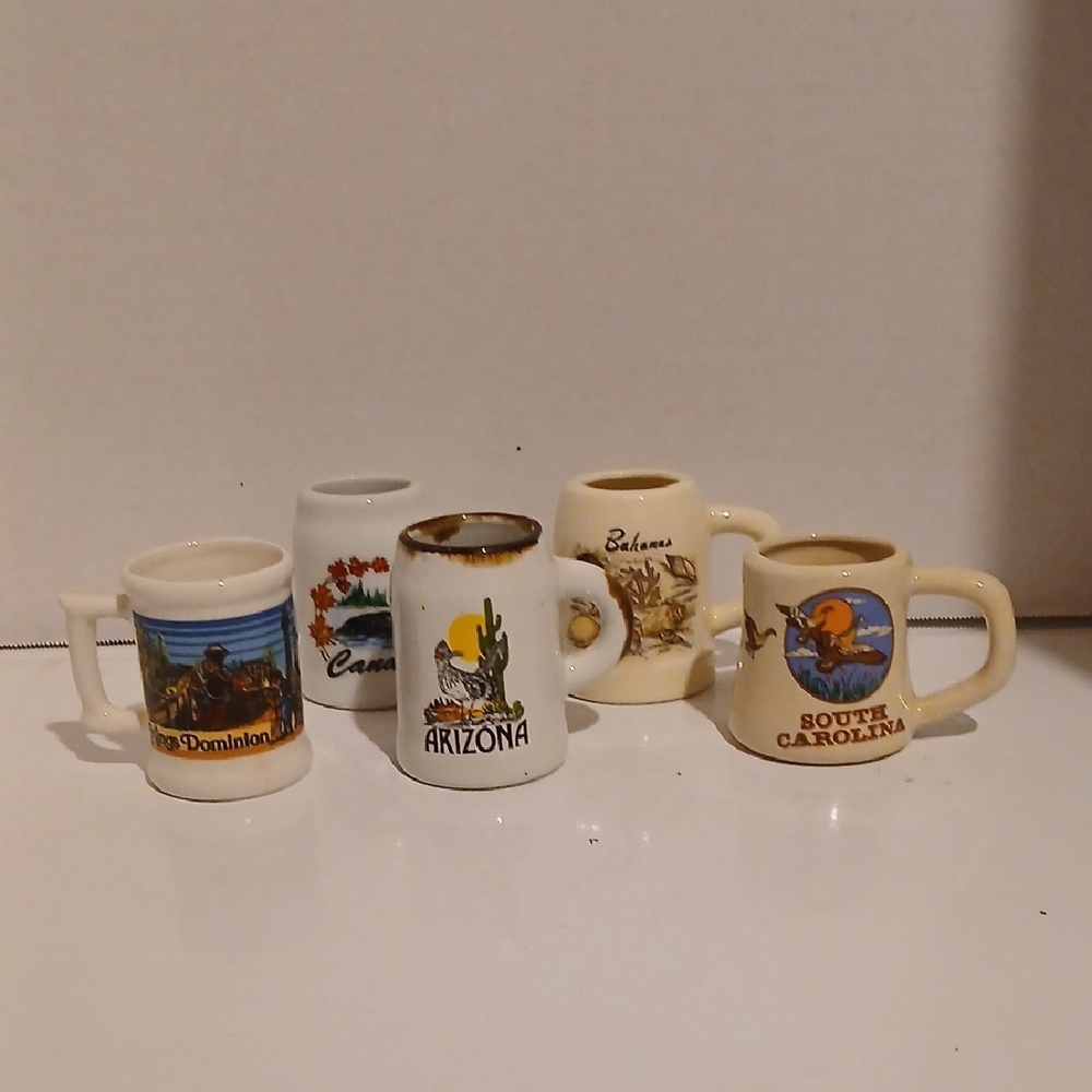 Assorted Souvenir Mini Mugs Set